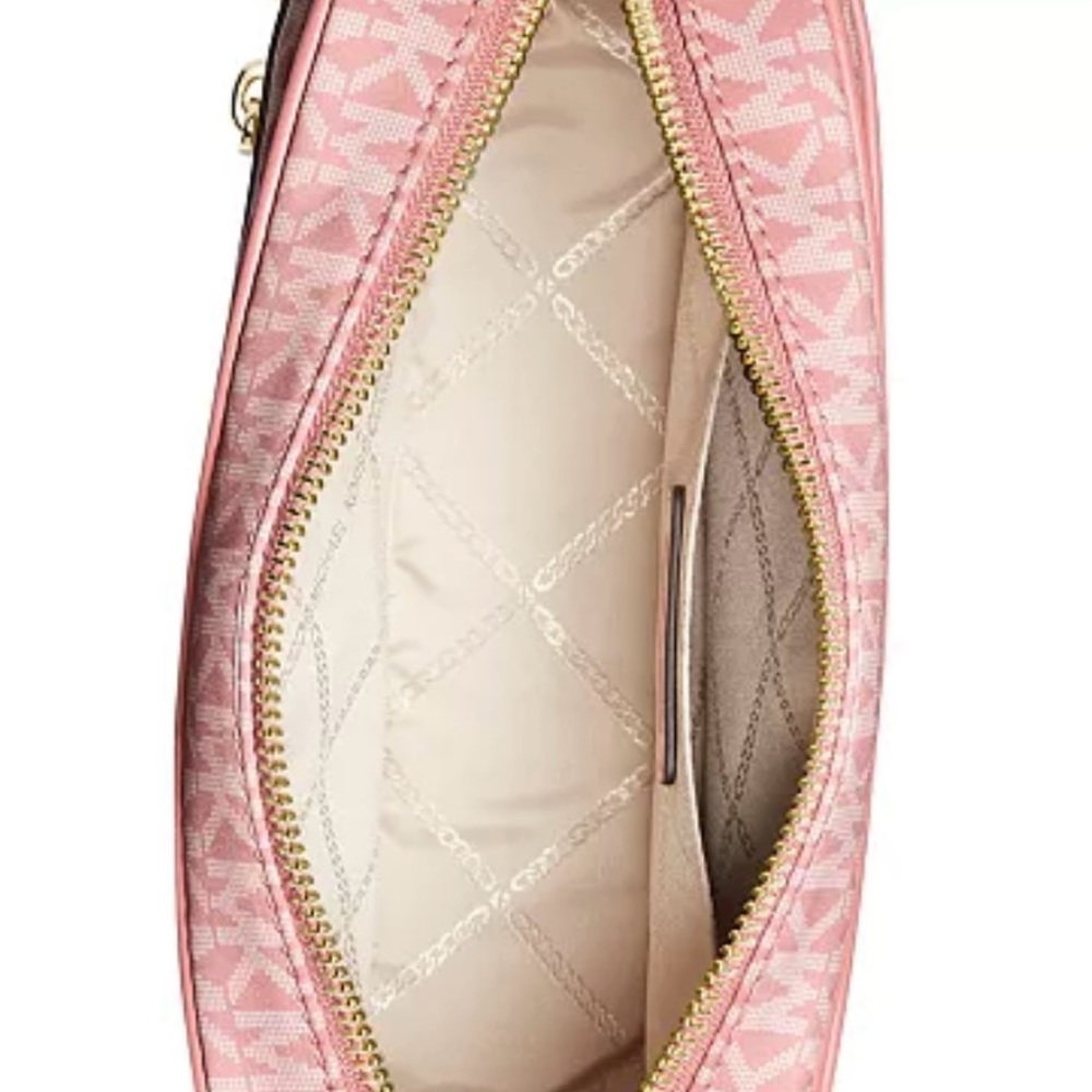NWT Michael Kors Logo Jet Set Charm East West Sunset Rose crossbody purse - Picture 4 of 4